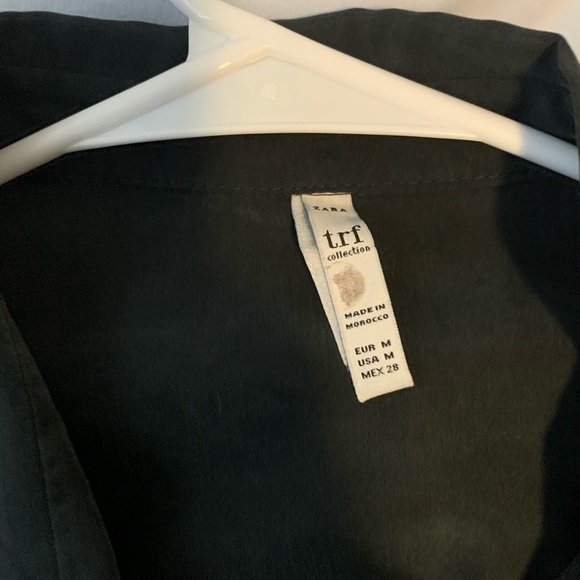 Zara Cropped Matte Satin Shirt - Picture 3 of 3